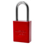 Master Lock Company American Lock Padlock A1106 - Anodized Aluminum - 1-1/2 Shackle - Keyed Differently - Red