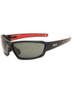 Liberty Glove and Safety Liberty Safety Glasses 1764RG - Inox Aura - Gray Polarize Lens - Blk/Red Frame - Rubber Nose - AS - 12/B