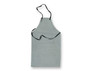 Chicago Protective Apparel CPA Leather Apron 542-CLG-1BPP-CCN - 24"x42" - Front Pocket - 2 Metal D-Ring - Gray - Clip Closure