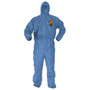 Kimberly-Clark Professional Kimberly-Clark 45022 Kleenguard Ultra Coverall - HoodandElas - Bk/Wr/An - Blue