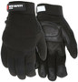 MCR Safety 903 Mechanics Gloves - Grain Goatskin Palm - Foam Padding Adjustable Hook and Loop Wrist Closure