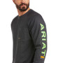Ariat Rebar Cotton Strong Graphic T-Shirt - 10037642 - Charcoal Heather/Lime - Mens