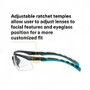 3M Personal Safety Division 3M - Solus 2000 Safety Glasses - S2001SGAF-BGR - Clr Lens - Gray/blue - Green Temples - Anti Fog - Anti Scratch - Scotchgard - info