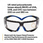 3M Personal Safety Division 3M - SF401SGAF-BLU-F - Securefit 400 - Safety Glasses - Clear Lens - Blue - Gray Frame - Foam - AF/HC - Scotchgard