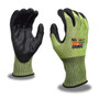Cordova Safety Products Cordova - Cut Resistant Glove - 3744 - Machinist  - A5 - 15ga - Abrasion Level 4 - Puncture Level 3 - Black Nitrile Palm - Hi-Vis Green HPPG Shell