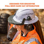 Ergodyne Corporation Ergodyne - Skullerz 8995 Anti-Scratch & Anti-Fog Hard Hat Face Shield with Adapter for Full Brim - Full Face Visor
