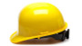 Pyramex Safety Products Pyramex - Hard Hat - HP14130 - SL Series - Yellow - Front Brim - 4-Point Ratchet Suspension - Type 1 - Class C G E - Rain Trough