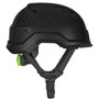 LIFT Safety HRX-22CKC2 Radix Safety Helmet - Front Brim - Black Carbon Matte - 4-Point LUX Suspension - Magnetic Chin Strap - Vented - Type 2 Class C