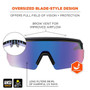 Ergodyne Corporation Ergodyne Skullerz AEGIR Anti Scratch Anti Fog Safety Glasses, Matte Black Frame, Blue Mirror Lens