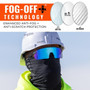 Ergodyne Corporation Ergodyne Skullerz AEGIR Anti Scratch Anti Fog Safety Glasses, Clear Smoke Frame, Blue Mirror Lens