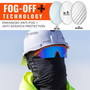 Ergodyne Corporation Ergodyne Skullerz AEGIR Anti-Scratch & Enhanced Anti-Fog Safety Glasses, Sunglasses - Orange Frame - Blue Mirrored Lenses  - Action