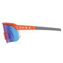 Ergodyne Corporation Ergodyne Skullerz AEGIR Anti-Scratch & Enhanced Anti-Fog Safety Glasses, Sunglasses - Orange Frame - Blue Mirrored Lenses - Side