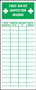 Accuform Signs Accuform - First Aid Inspection Label - LFSD516XVE - "FIRST AID KIT INSPECTION RECORD" - 6"x2" - Dura Vinyl Adhesive