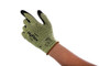 Ansell 11-550 Cut Resist Glove HyFlex - A2 - 15ga - Black Nitrile Foam Palm - Green Para-Aramid Nylon Spandex Shell - Knitwrist
