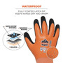 Ergodyne Corporation Ergodyne - Winter Cut Resist Glove - 7551 - Proflex - A5 - Black Nitrile Sandy Foam Palm - Orange HPPE Full Coat Latex Shell - 10g Acrylic Fleece Liner