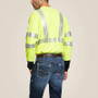 Ariat Arc Flash Long Sleeve T-Shirt - 10025432 - Hi-Vis Yellow - Class 3 Type R - 7oz FR Jersey - Cat2 16cal/cm2 