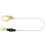 Dewalt DEWALT 6 Ft. Lanyard -  Single -  External Absorber -  Leading Edge Cable with Steel Snap Hook on D-Ring End and Steel Rebar Hook on Anchor End.  