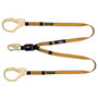 Dewalt DEWALT 6 Ft. Lanyard -  Twin -  External Absorber -  with Steel Snap Hooks on D-Ring End and Steel Rebar Hook on Anchor End 