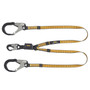 Dewalt DEWALT 6 Ft. Lanyard -  Twin -  External Absorber -  with Aluminum Snap Hooks on D-Ring End and Aluminum Rebar Hook on Anchor End 
