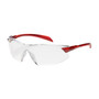 Protective Industrial Products PIP® Radar™ 250-45-1010 Rimless Safety Glasses with Red Temple, Clear Lens and Anti-Scratch / Anti-Reflective Coating 