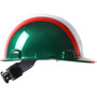 Protective Industrial Products PIP® Dom™ 280-HP341R-MEX Cap Style Smooth Dome Hard Hat with HDPE Shell, 4-Point Textile Suspension, Graphic Wrap and Wheel-Ratchet Adjustment 