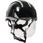 Protective Industrial Products PIP® EVO® VISTA™ ASCEND™ 280-EVSV-CH Type I, Vented Industrial Safety Helmet with fully adjustable four point chinstrap, Lightweight ABS Shell, Integrated Faceshield, 6-Point Polyester Suspension and Wheel Ratchet Adjustment 
