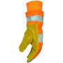 Protective Industrial Products PIP® Caiman® 1353 Premium Split Cowhide Leather Palm Glove with Hi-Vis Water Resistant Fabric Back - Heatrac® Insulation 