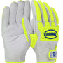 Protective Industrial Products PIP® Boss® 9916 Top Grain Goatskin Leather Drivers Glove with Hi-Vis Impact Protection and DuPont™ Kevlar® Blend Lining 