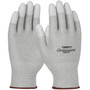 Protective Industrial Products PIP® QRP® Qualakote® TDESDNY Seamless Knit Nylon/Carbon Fiber Electrostatic Dissipative (ESD) Glove with Polyurethane Coated Grip on Fingertips 