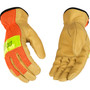 Kinco International Inc Kinco 909-SM - Pigskin Workglove with Mesh Back - 3M Reflective Strip - Size Small 