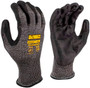  Radians DPG860M - Cut Resist Glove - DeWalt  - A5 - Black PU Palm - 13ga Salt/Pepper Nylon/HPPE/Fiberglass Shell 