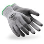  Hexarmor 1074 - Cut Resist Glove - Helix - A4 - Pun4 - Abr4 - 13ga - Gray Pu Palm - Gray Shell - Elastic Knit Wrist 