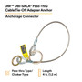 3M Fall Protection 3M DBI-SALA 5900550 Pass-Thru Cable Tie-Off Adapter Anchor - Stainless Steel - 4 ft 