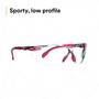 3M Personal Safety Division 3M Solus S1401SGAF 1000-Series Safety Glasses - Pink/Black - Clear Scotchgard Anti-fog Lens - 20 EA/Case 