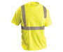 Occunomix International LLC Occunomix LUX-SSETP2B-YL Short Sleeve T-Shirt - Hi-Vis Lime, Class 2 Type R 