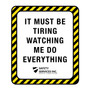 Hard Hat Stickers - SSI Consider Yourself Warned Pack (5-Pack) - Tiring