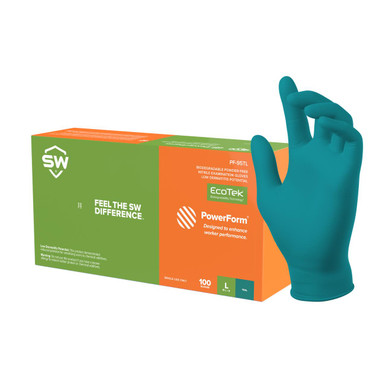 SW Nitrile Glove PF-065-095-TL - PowerForm - 50 Mil - 95 - Teal