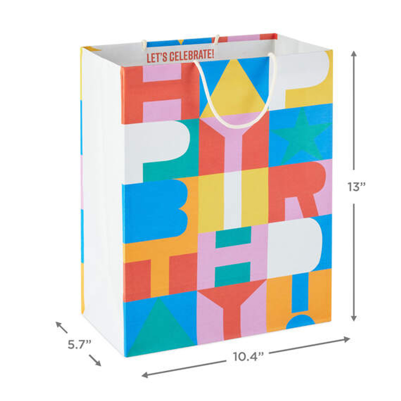 BAG LG HBD LETTER TILES