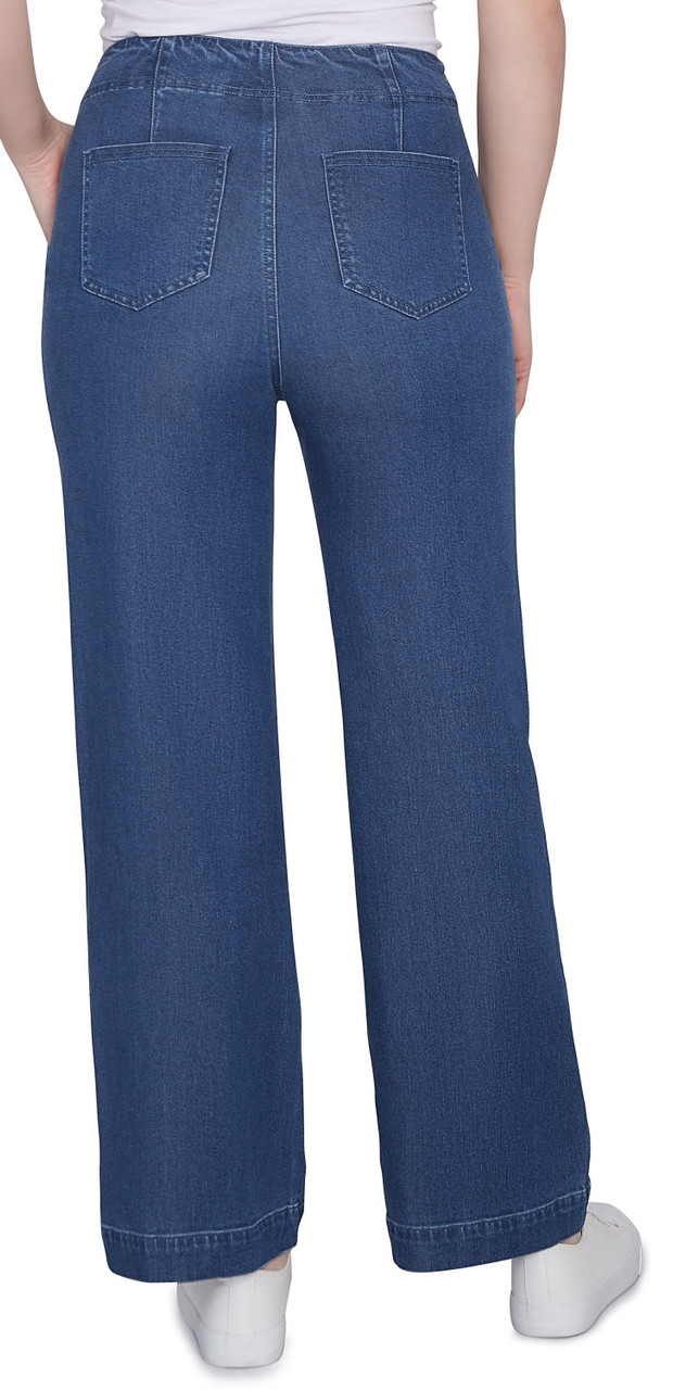 PANT *MISSY* INDIGO DENIM WIDE LEG