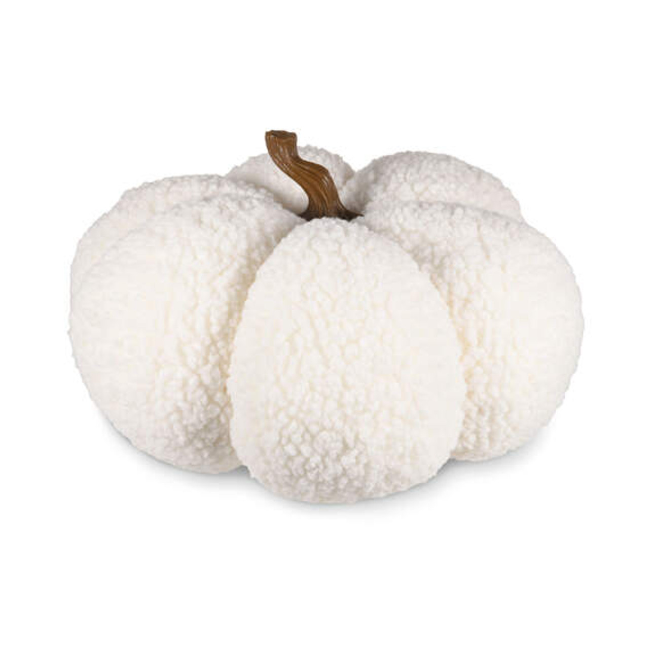 WHT FABRIC PUMPKIN