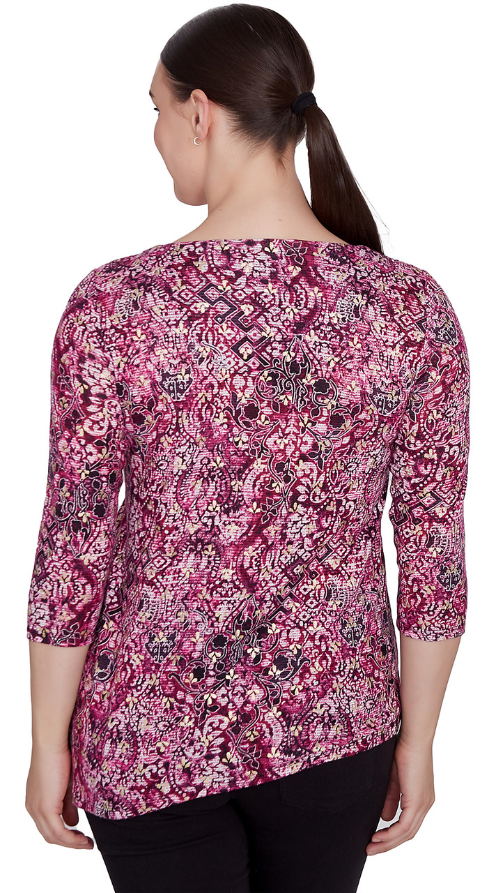 TOP *PLUS* BEET HATCHI W/ASYM HEM