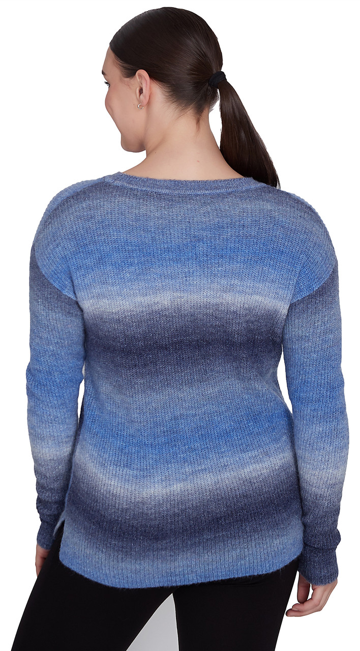 SWEATER *MISSY* NAVY L/S BOAT NECK OMBRE
