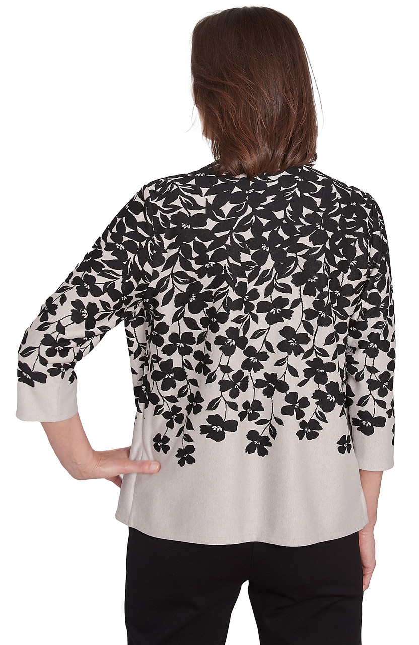 TOP *MISSY* NEUTRAL CASCADE LEAVES 2 IN 1