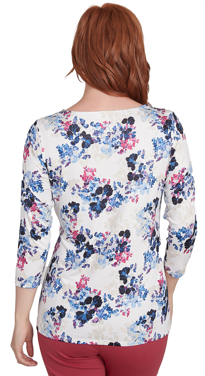 TOP *MISSY* VANILLA BOTANICAL NOTCHED NK