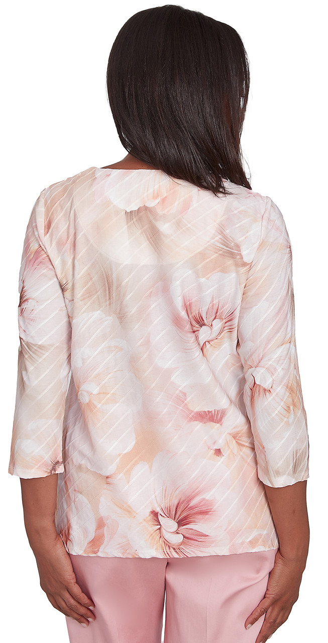 TOP *PETITE* PINK WATERCOLOR FLOWERS
