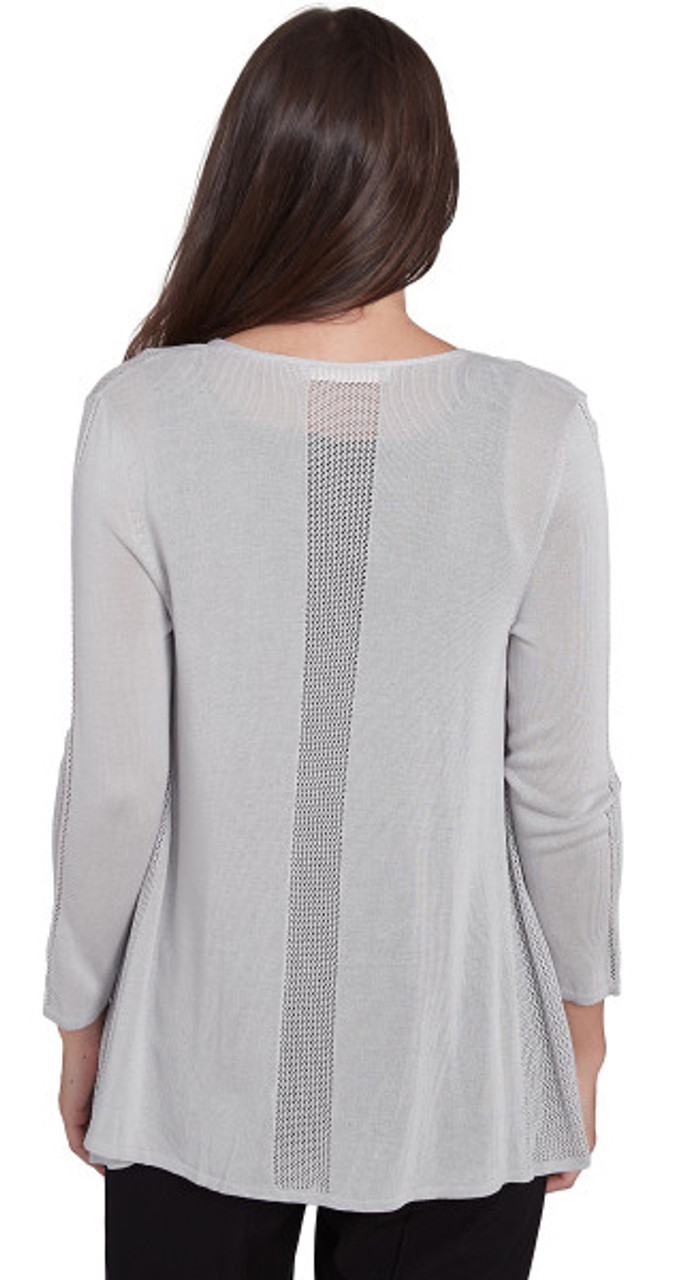CARDI *MISSY* HIGHRISE GREY 3/4 DRAPE FRONT