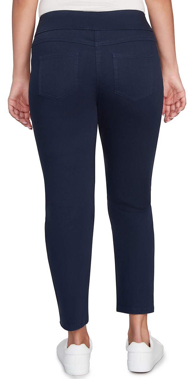 PANT *PETITE* NAVY P/O STRETCH TWILL