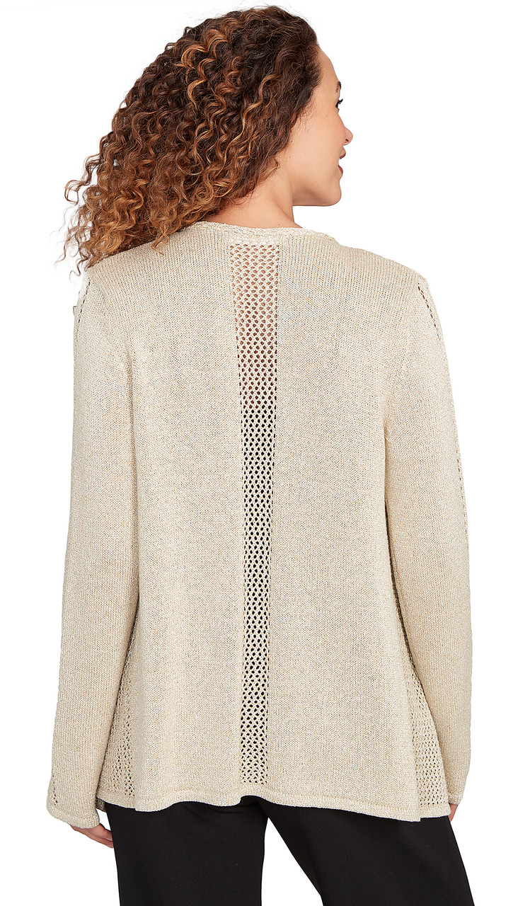 CARDI *MISSY* GOLD VANILLA DRAPE FRONT METALLIC