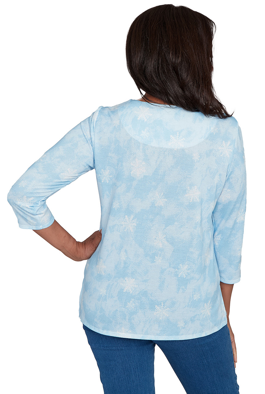 TEE *PLUS* LT BLUE DOG W/EARMUFFS