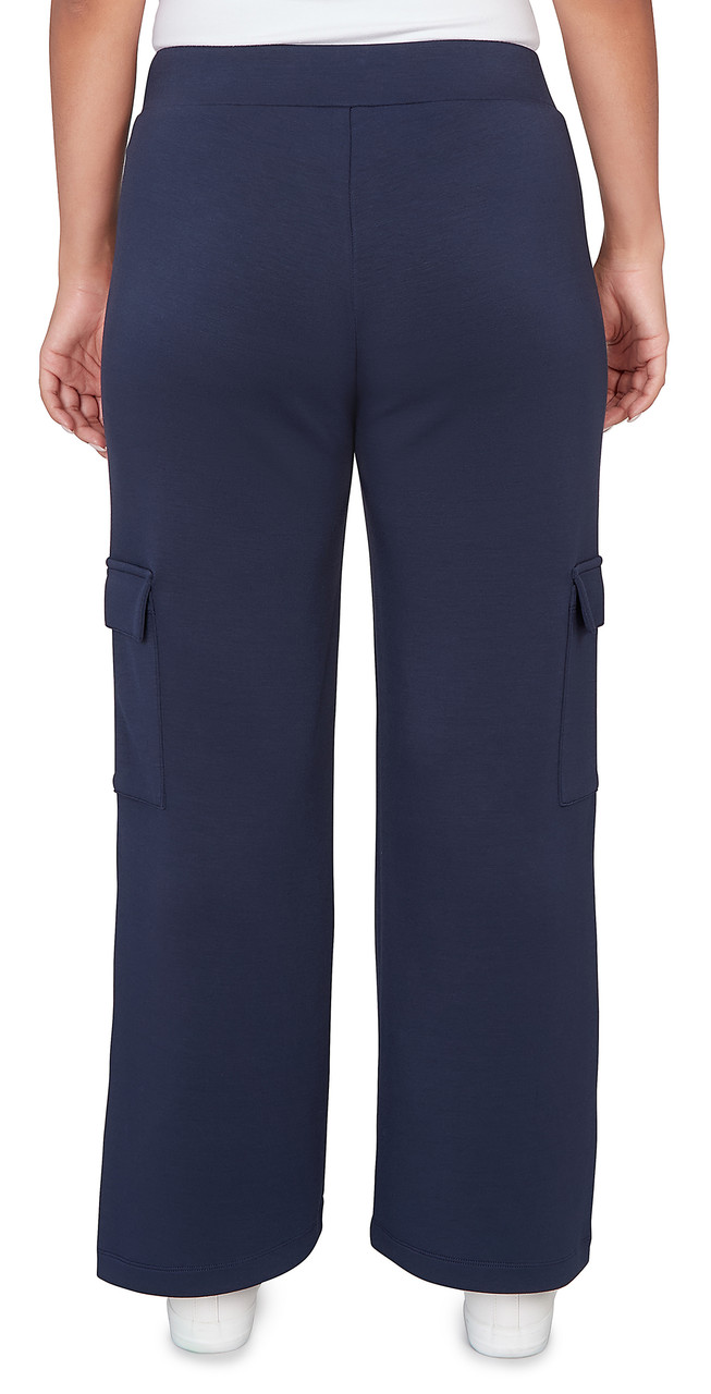 PANT *PLUS* NAVY P/O CARGO PKT SOLID - Four Seasons Direct